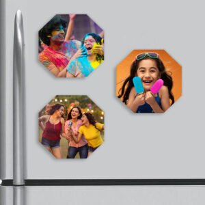 Acrylic Octagon Shape Fridge Magnets