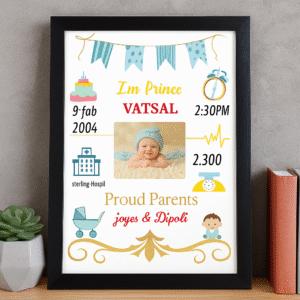 BABY BOY BIRTH PHOTO FRAME