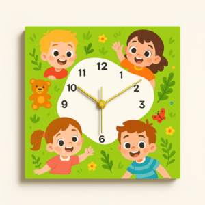 PERSONAKUZED KIDS PHOTO WALL CLOCK