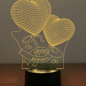 Customized Name Lamp for Couple Gift Anniversary, Wedding, Marriage, Valentine Day